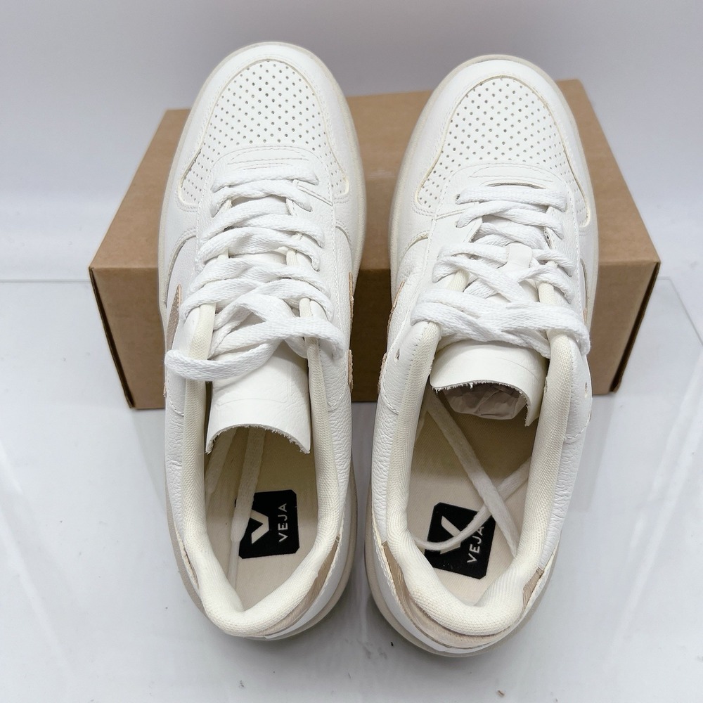 Veja V-10 Womens Fashion Sneakers Chromefree White Platine Leather Lace Up US 10 - Picture 12 of 14